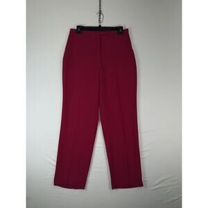 Chapter One Pants Womens 8 Pink Red Straight Leg Dress Career Polyester Canada